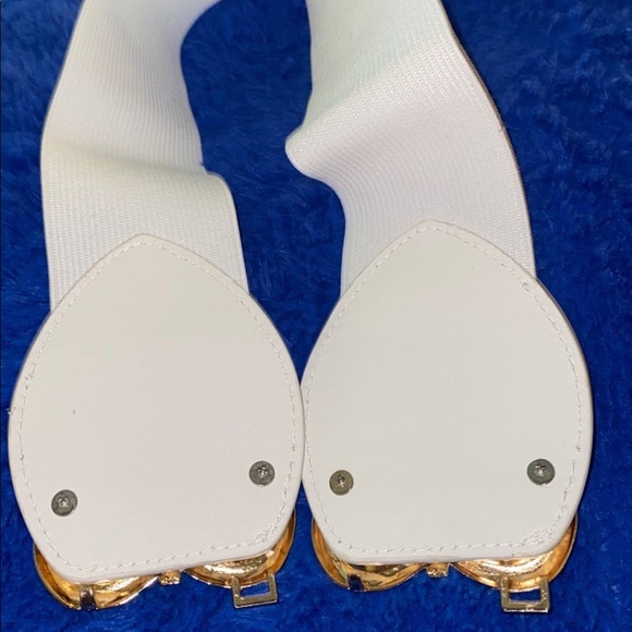 White & Gold Waist Belt - Picture 4 of 7